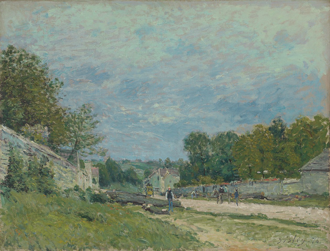 Versailles-i út; Út Versailles-ba, 1876 alkotó: Alfred Sisley