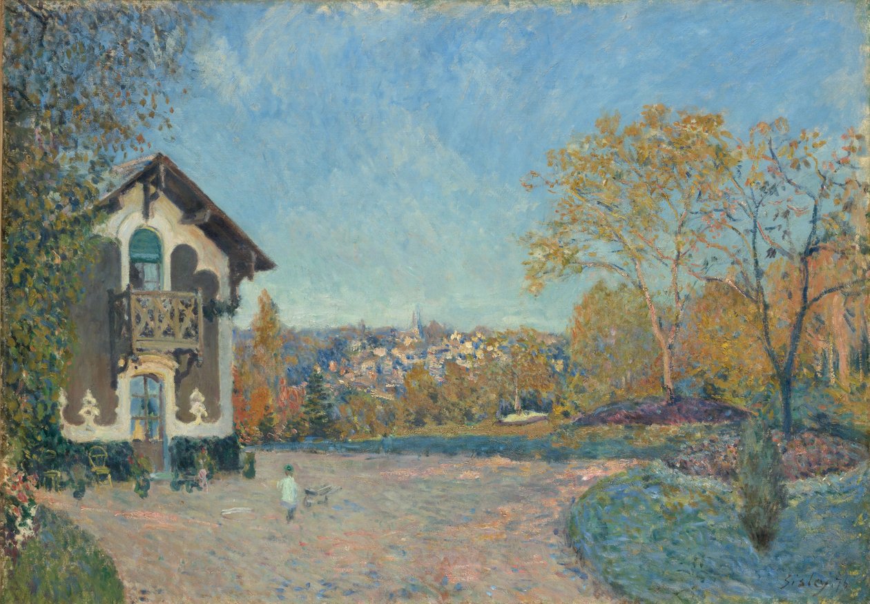 Marly-le-Roi kilátása a Coeur-Volant felől alkotó: Alfred Sisley