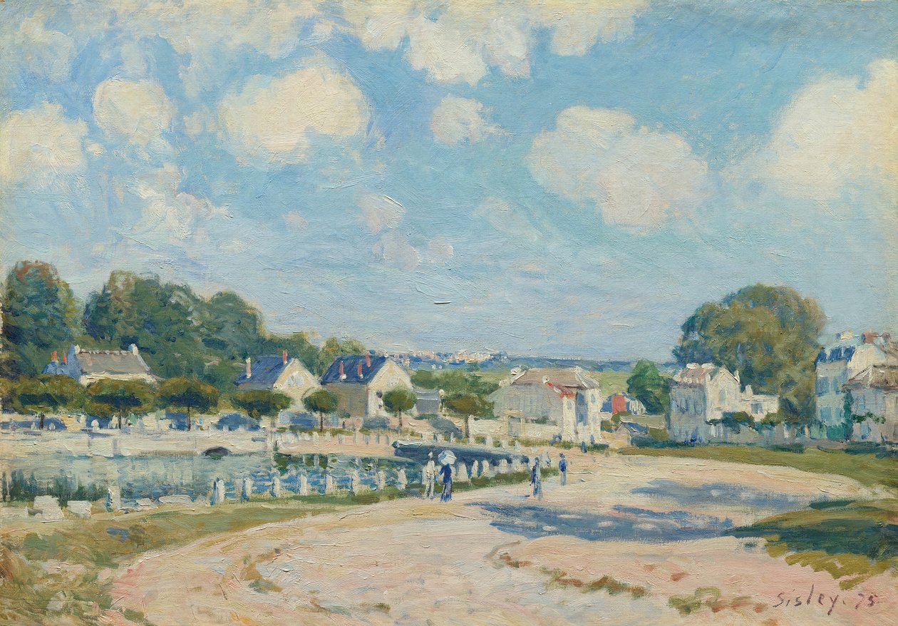 Öntözőhely Marlyban, 1875. alkotó: Alfred Sisley
