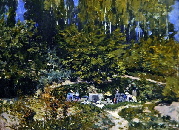 Női mosás alkotó: Alfred Sisley