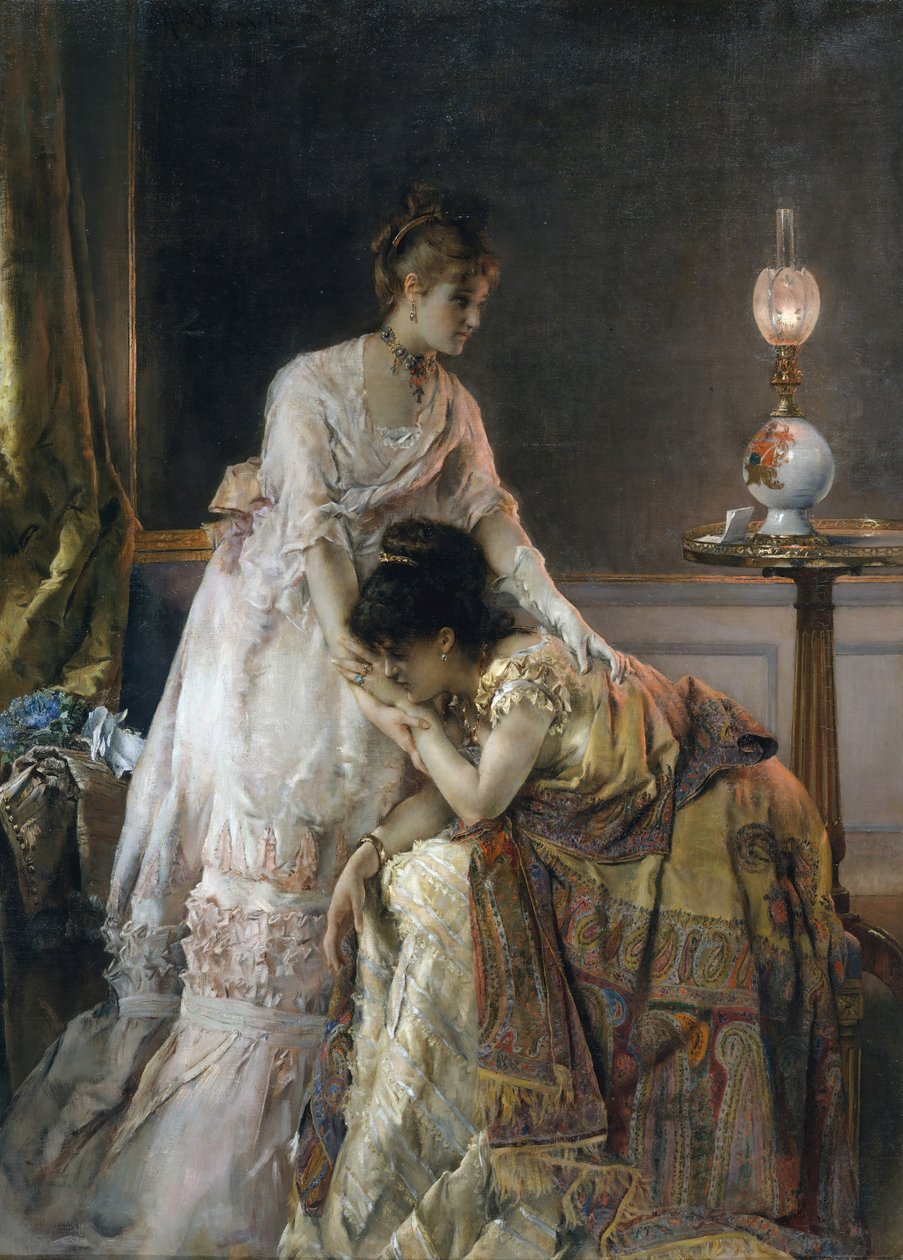 A bál után, 1874. alkotó: Alfred Emile Stevens