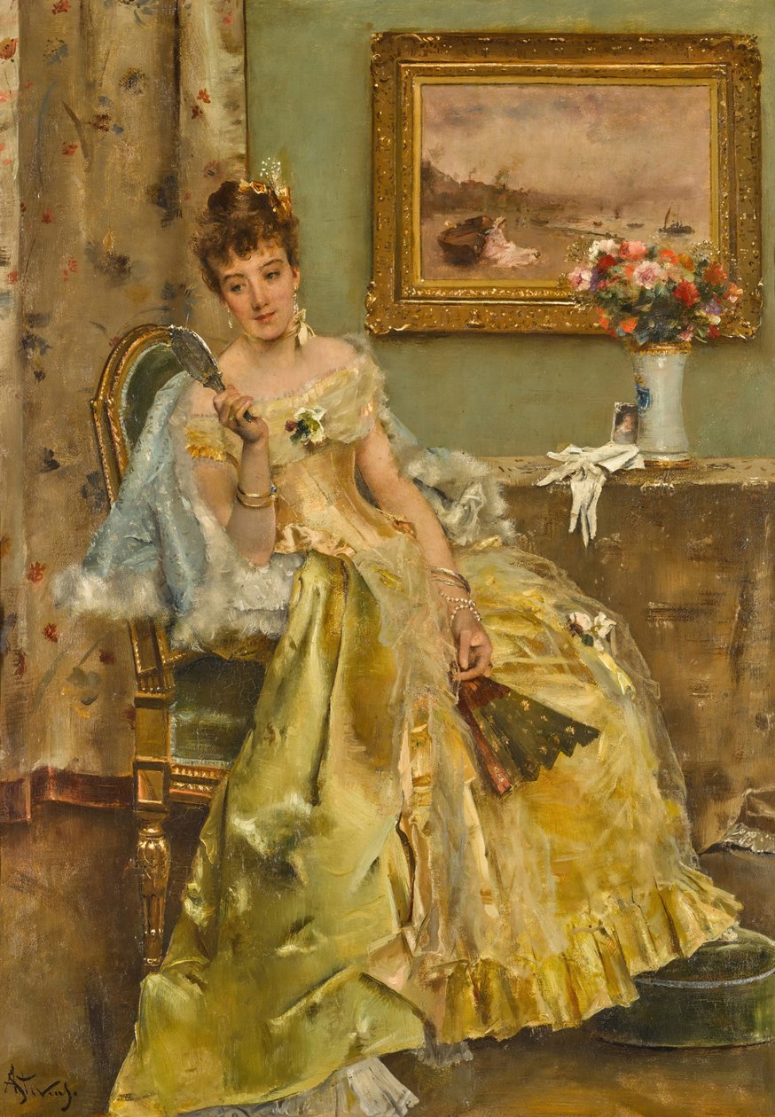 Kacérkodás. alkotó: Alfred Emile Stevens