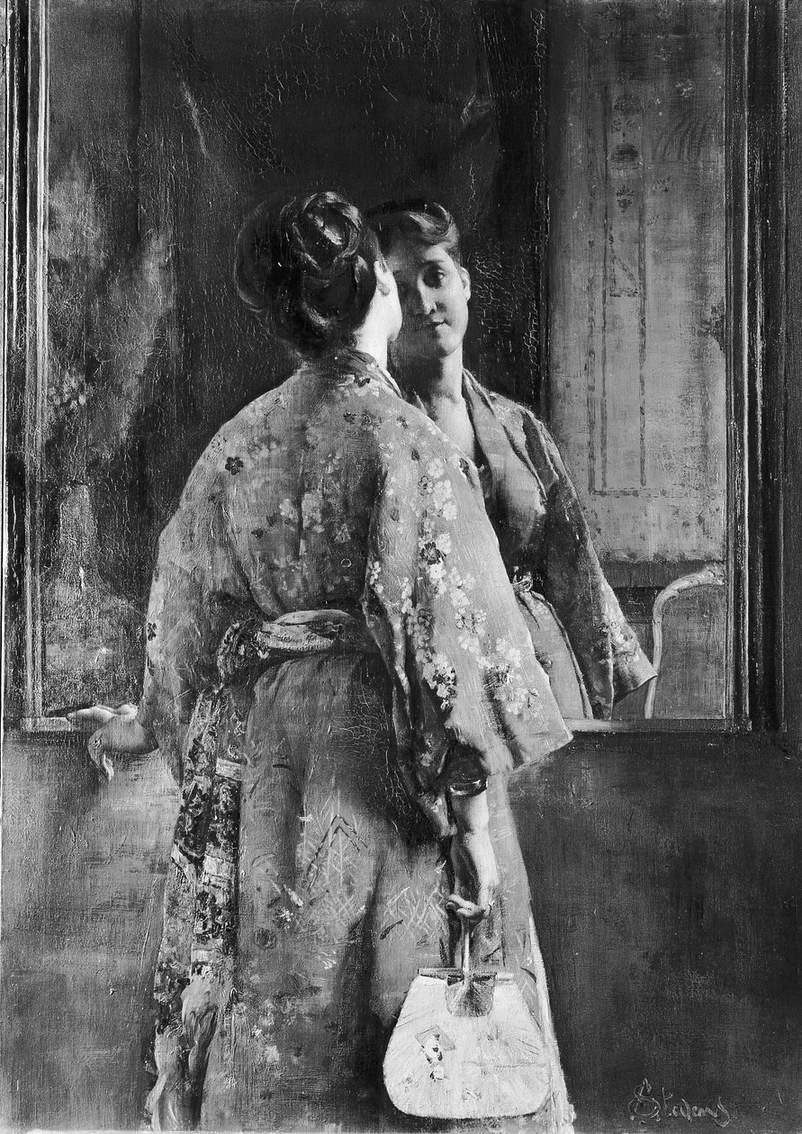 A japán köntös, kb. 1872. alkotó: Alfred Emile Stevens