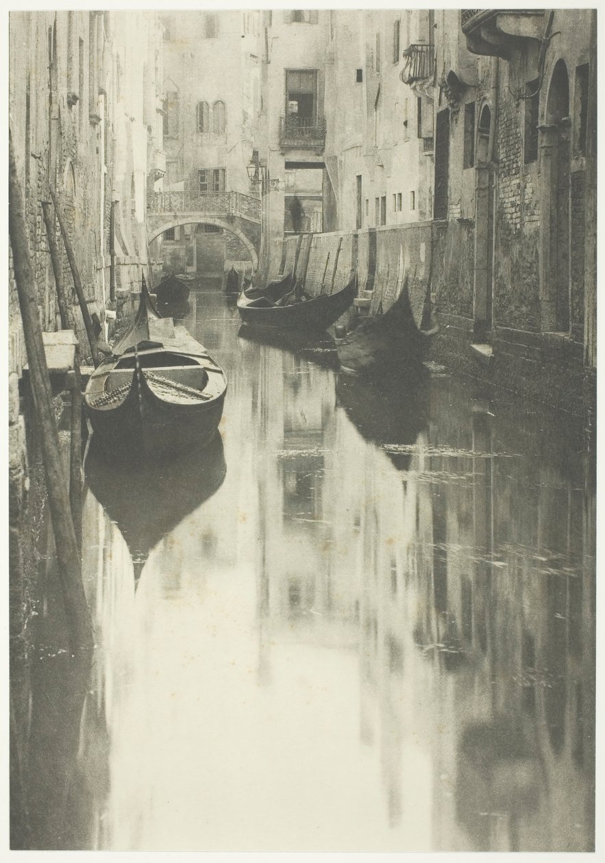 Egy velencei csatorna, 1894, nyomtatva 1897. alkotó: Alfred Stieglitz