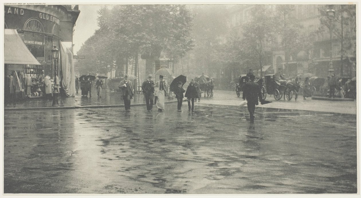 Egy nedves nap a Boulevardon, Párizs alkotó: Alfred Stieglitz