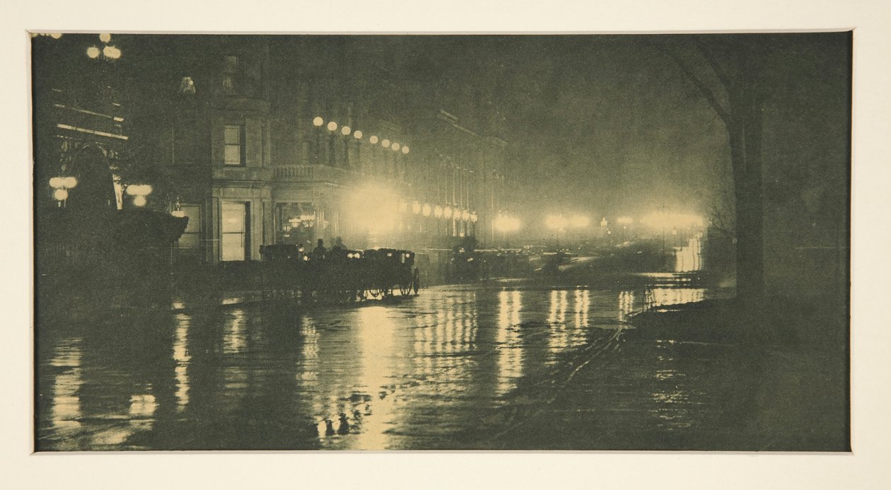 Reflections – Night (New York) alkotó: Alfred Stieglitz