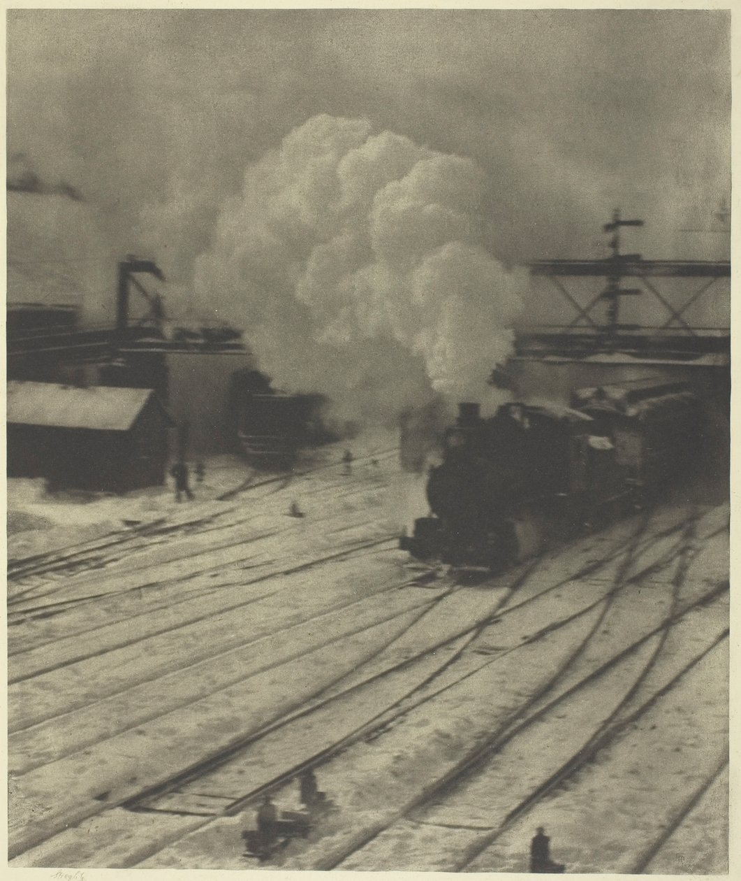 A vasúti udvar, tél, 1903. alkotó: Alfred Stieglitz