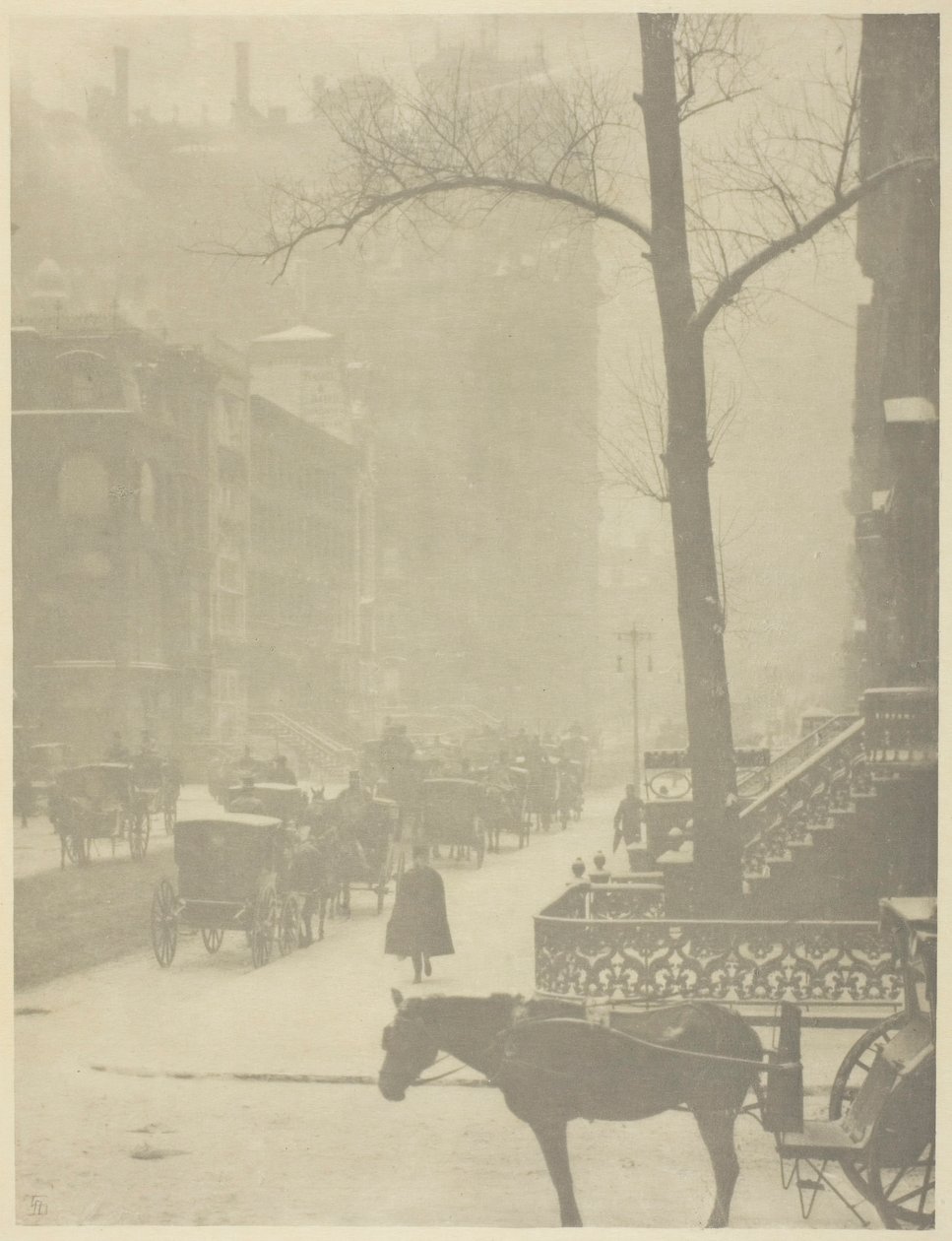 The Street, Fifth Avenue, 190001, nyomtatott 190304. alkotó: Alfred Stieglitz