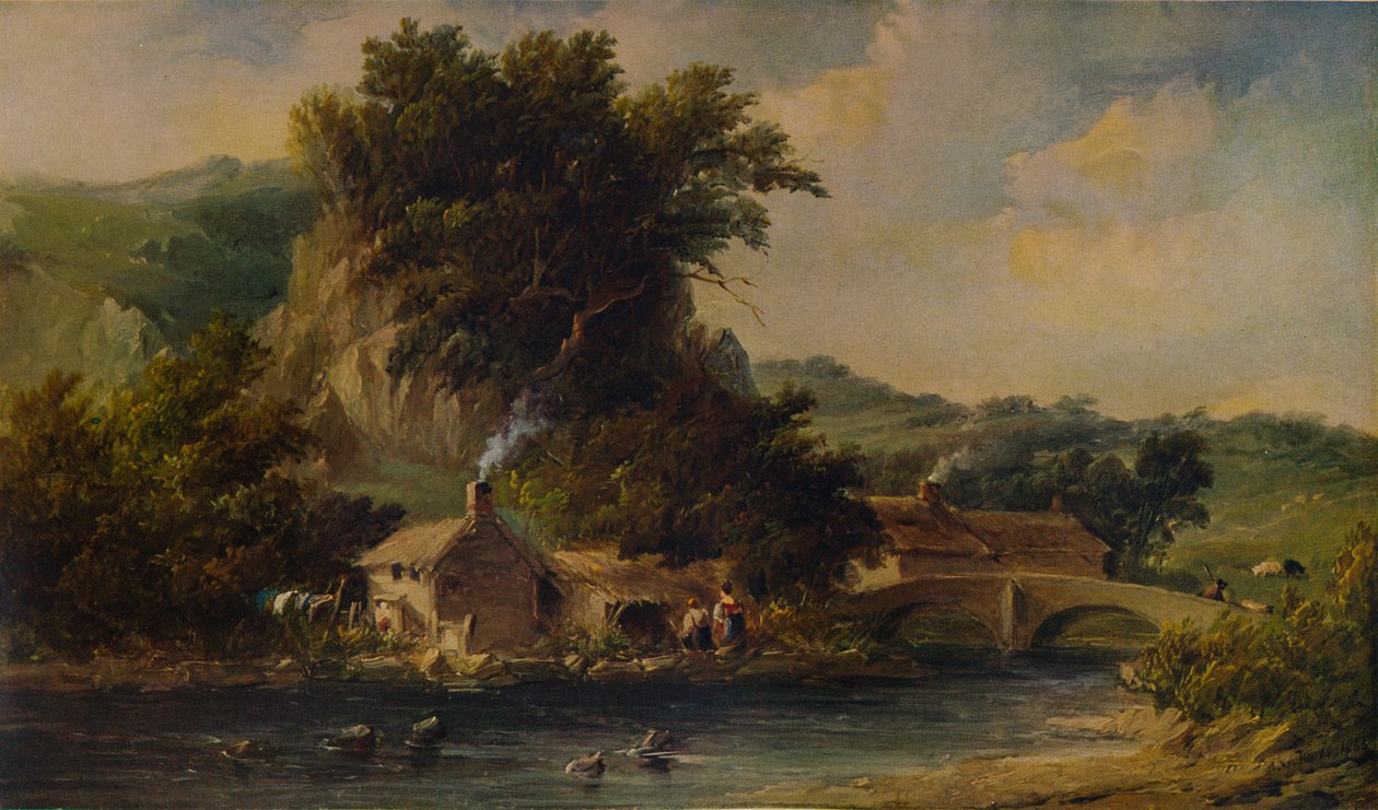 „Scene in Dovedale, Derbyshire”, 1836, 1938 alkotó: Alfred Vickers