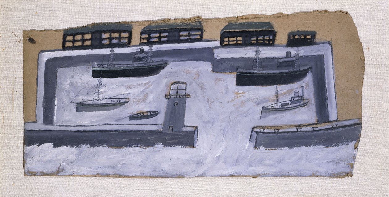 Házak és hajók alkotó: Alfred Wallis