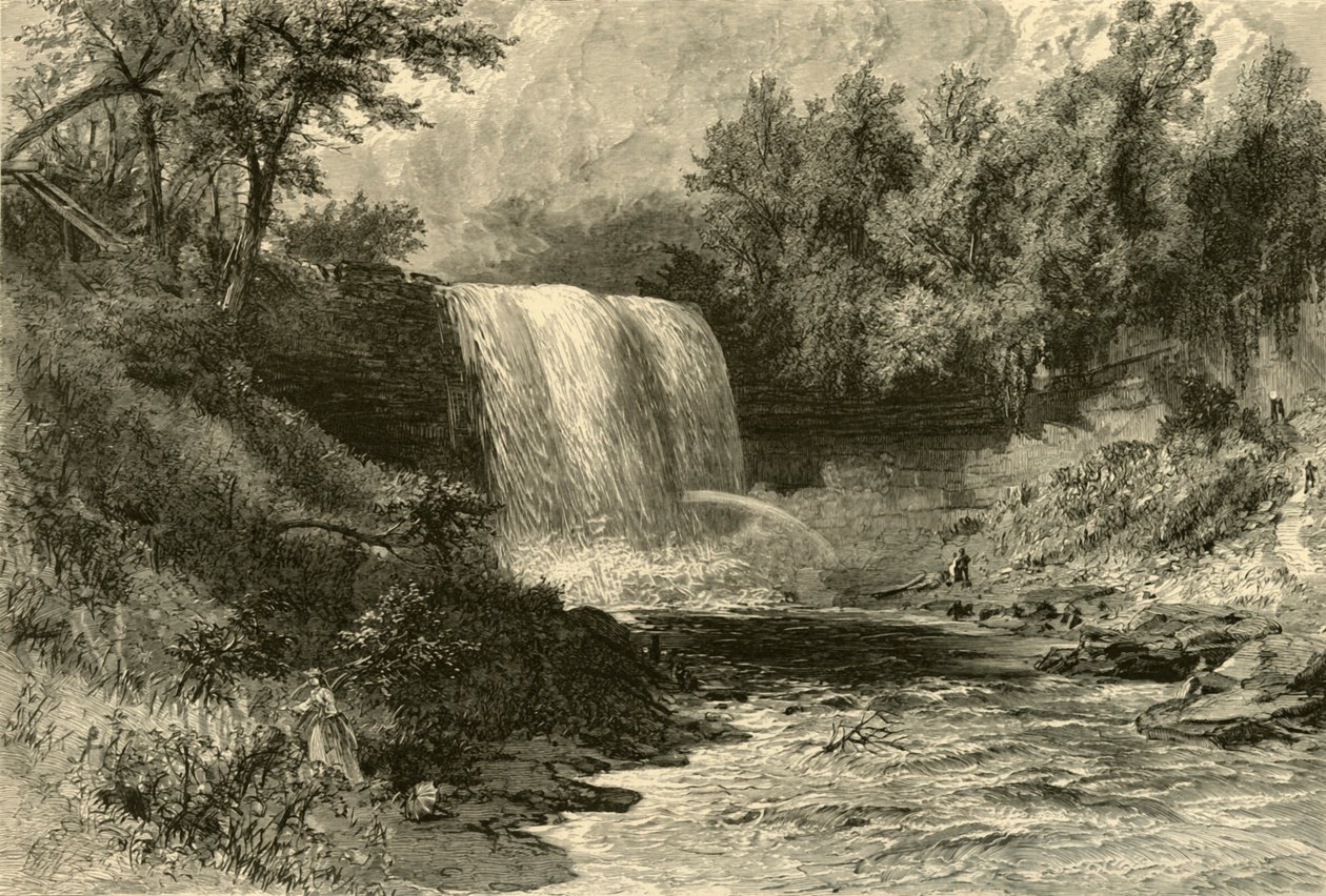 „Minnehaha vízesése”, 1874. alkotó: Alfred Rudolph Waud