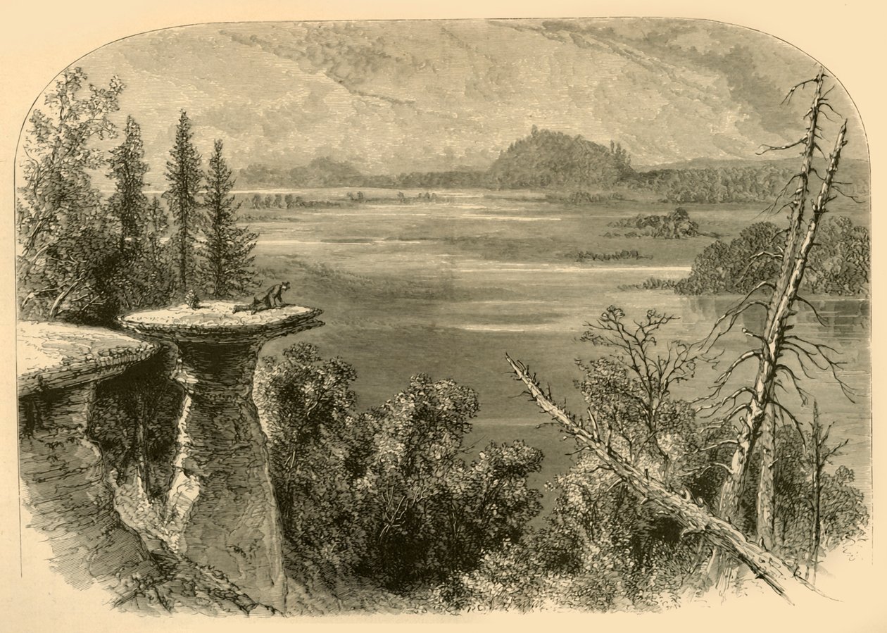 "Stand Rock, on the Wisconsin River", 1874. alkotó: Alfred Rudolph Waud
