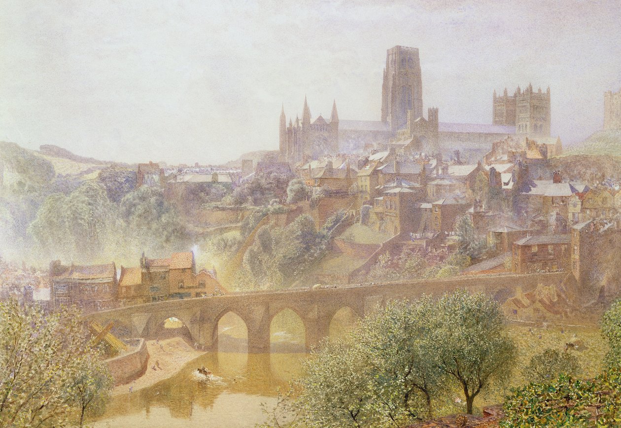 Elvet Bridge, Durham, 1876 alkotó: Alfred William Hunt