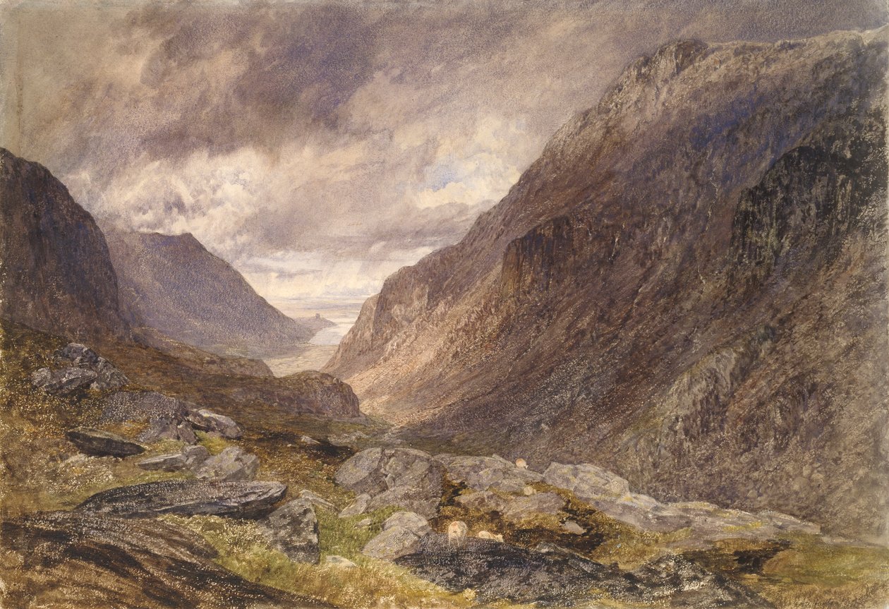 Llanberis-hágó, 1853 alkotó: Alfred William Hunt