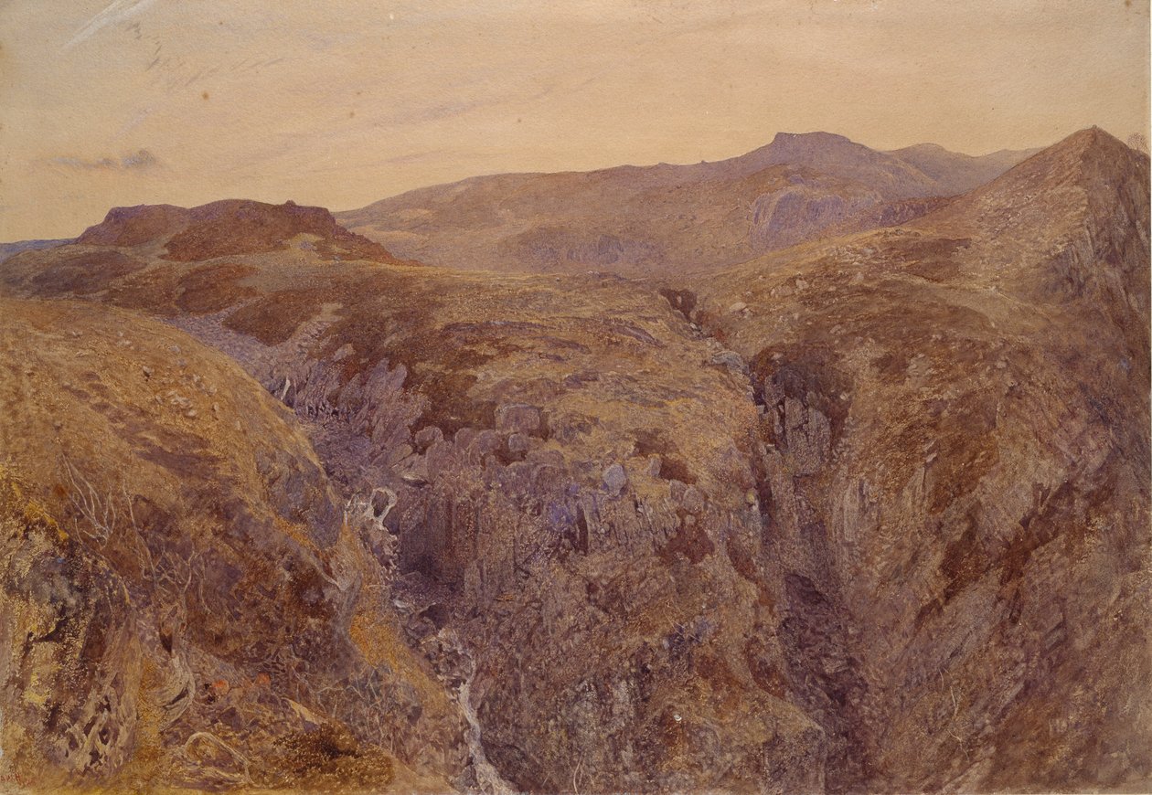 Walesi táj, 1858 alkotó: Alfred William Hunt