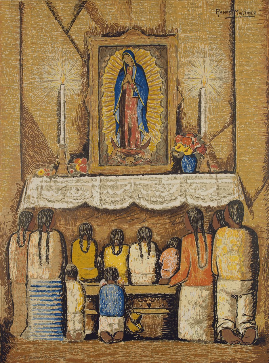Cím nélkül, 1946 után (szitanyomat) alkotó: Alfredo Ramos Martinez