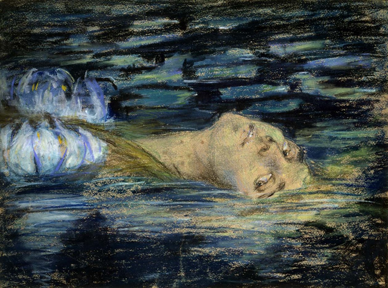 WaterlilynMegjegyzés: bár a Smithsonian webhely ezt a pasztell Ophelia -nak nevezi, és kb. 1909, Jean Klings Alice Pike életrajza Barney Smithsonian Institution Press, 1994, ISBN 1-56098-344-2, a Waterlily címet adja, és illusztrációként azonosítja alkotó: Alice Pike Barney