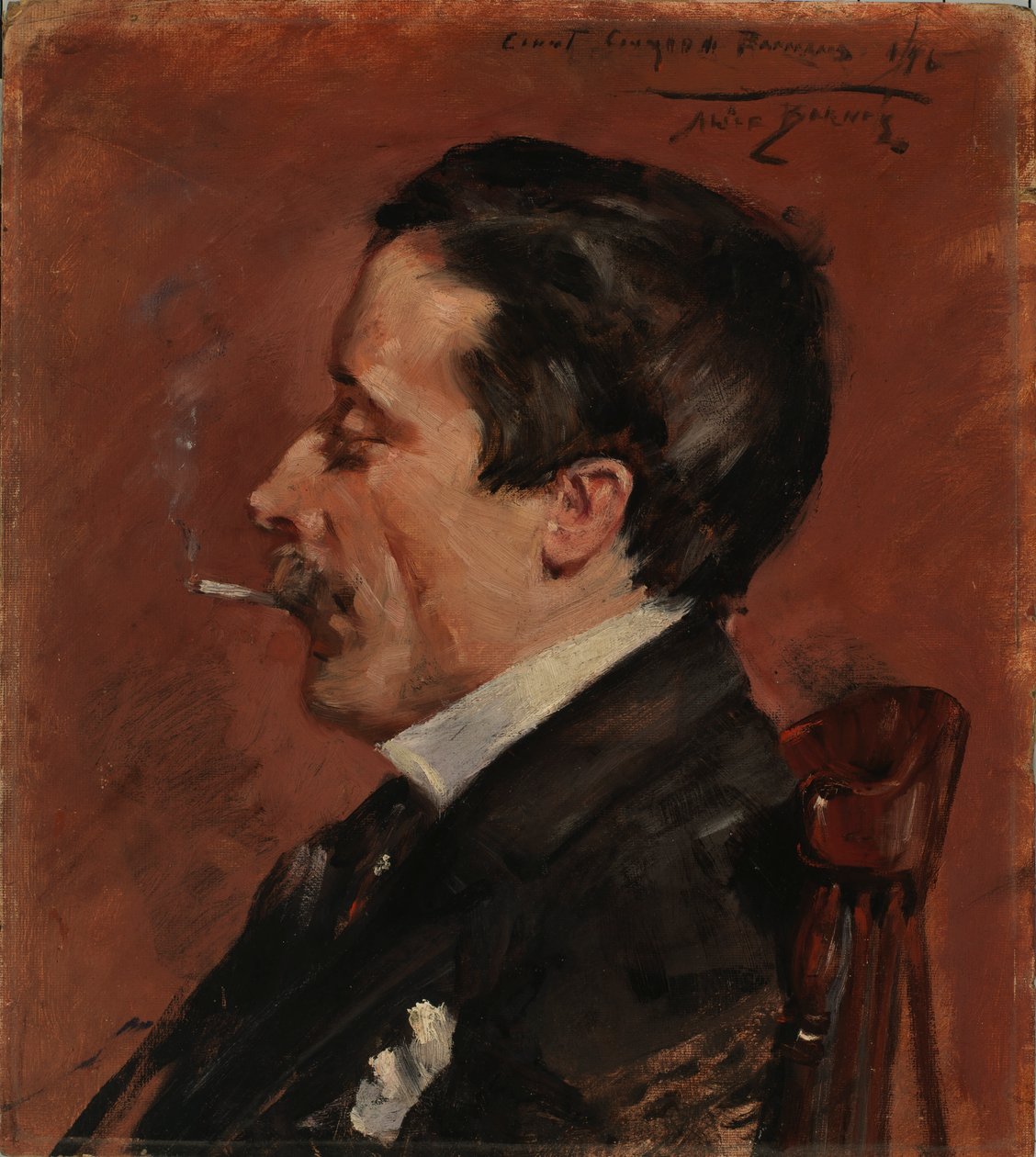 Férfi cigarettával, 1896. alkotó: Alice Pike Barney