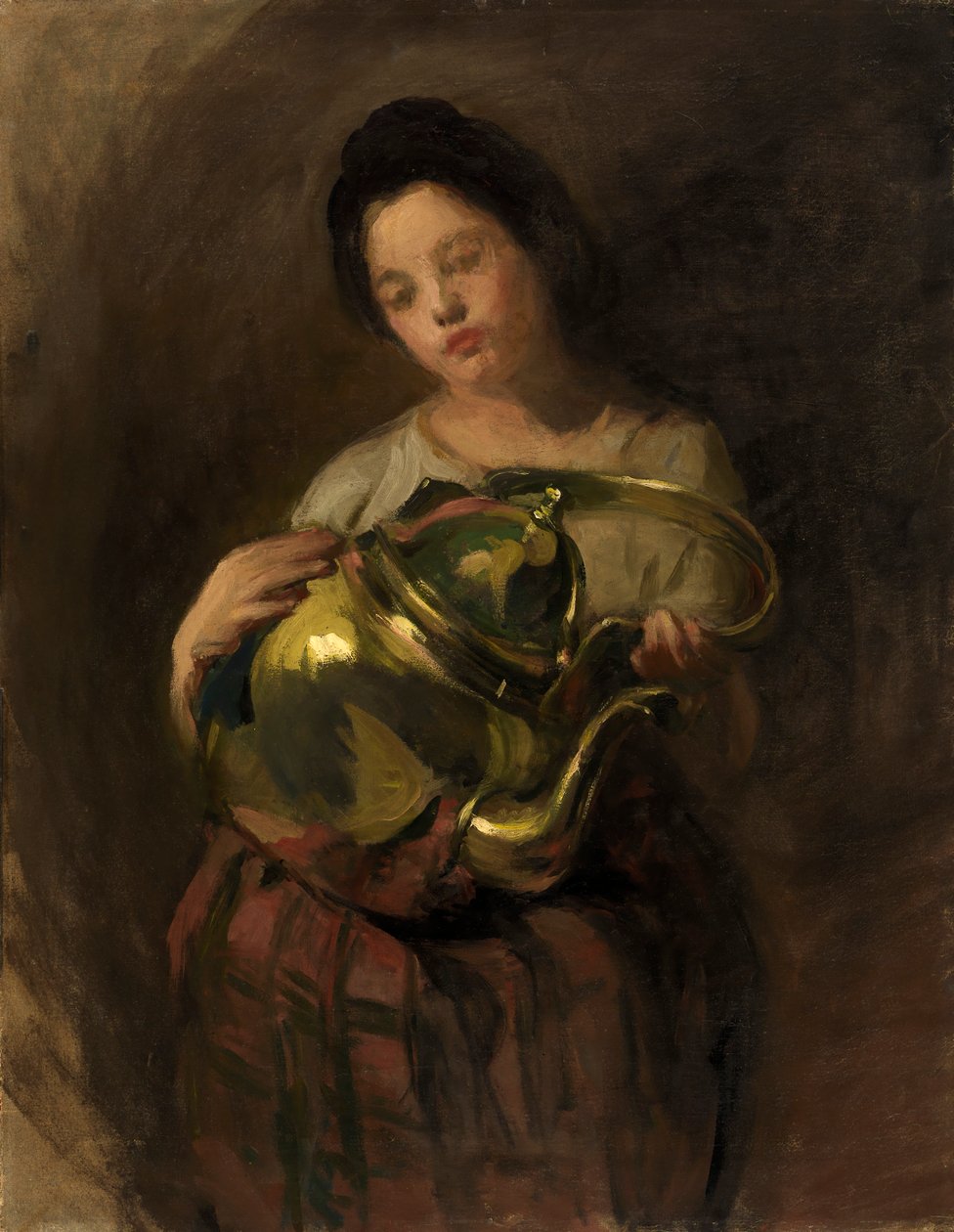 A sárgaréz vízforraló, kb. 1890. alkotó: Alice Pike Barney