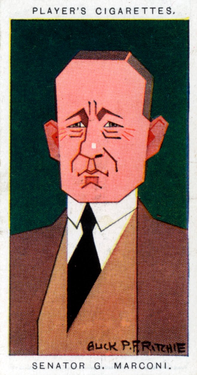 Guglielmo Marconi, olasz feltaláló, 1926. alkotó: Alick P. F. Ritchie