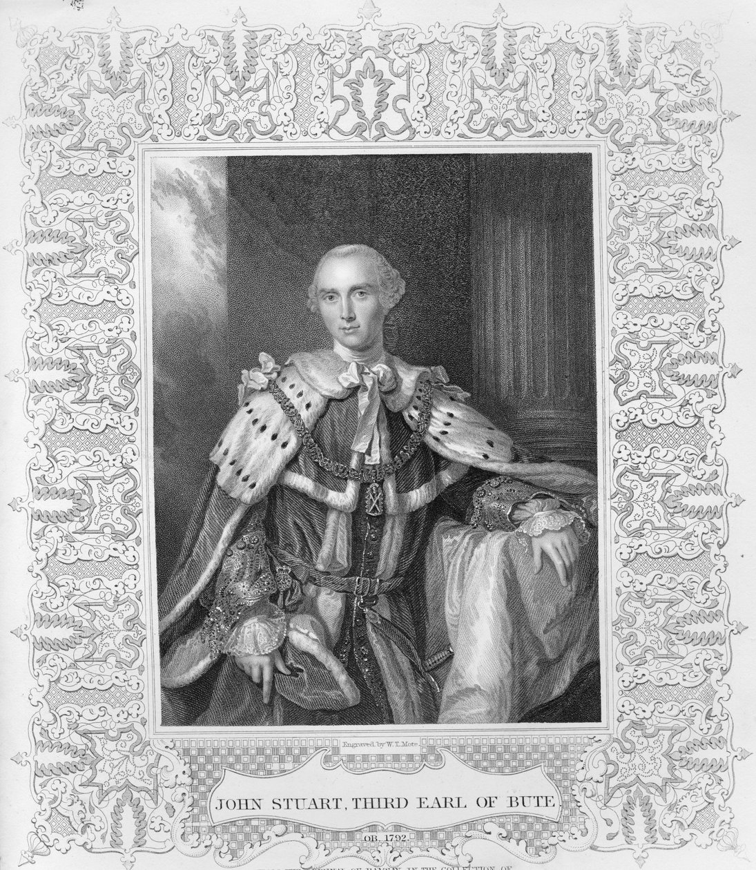 John Stuart, Bute harmadik grófja, vésette W.T. Mote, 1792 alkotó: Allan Ramsay