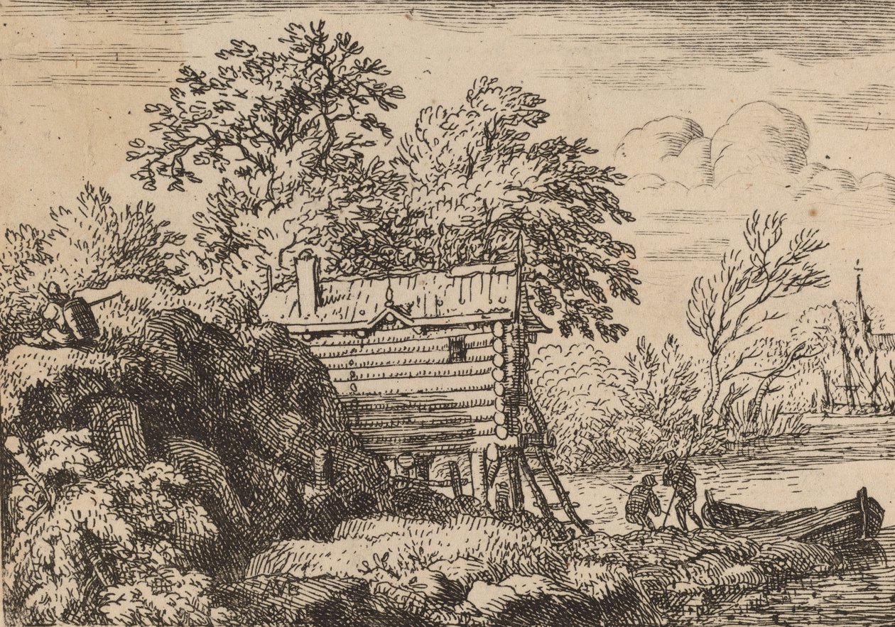 Halászkunyhó, valószínűleg c. 16451656. alkotó: Allart van Everdingen