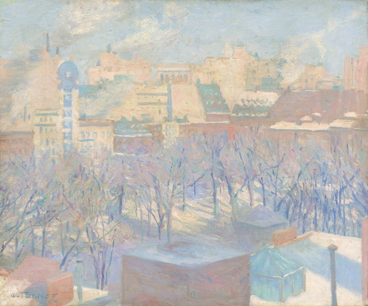 Madison Square, Snow, 1904. alkotó: Allen Tucker
