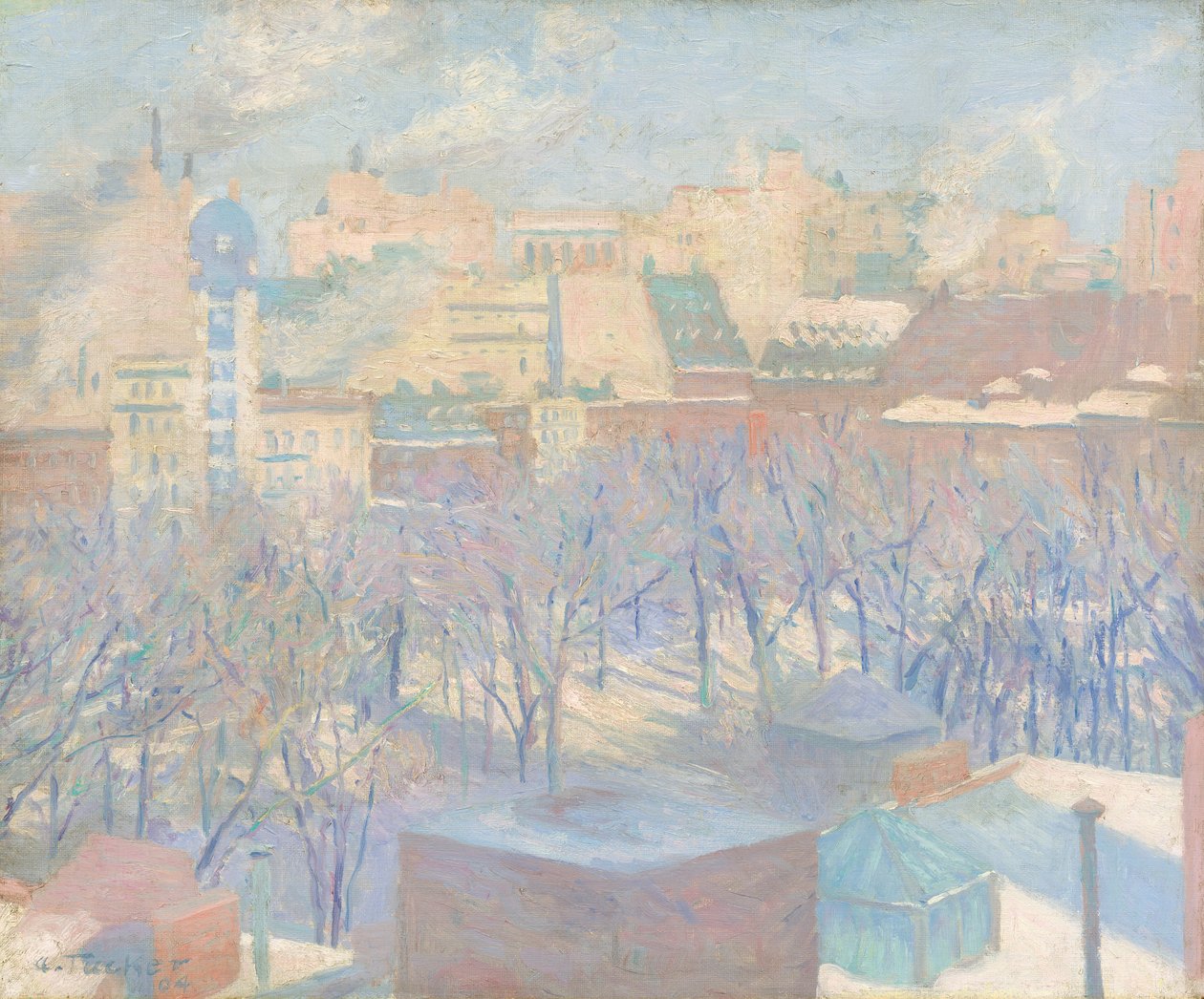 Madison Square, Snow, 1904 alkotó: Allen Tucker