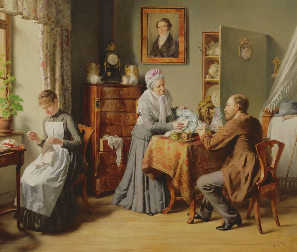 Kína csiszolása, 1889 alkotó: Alois Nigg