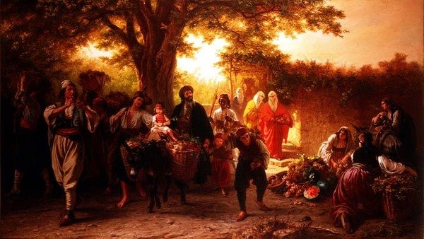 Ünnepi jelenet alkotó: Alois Schonn