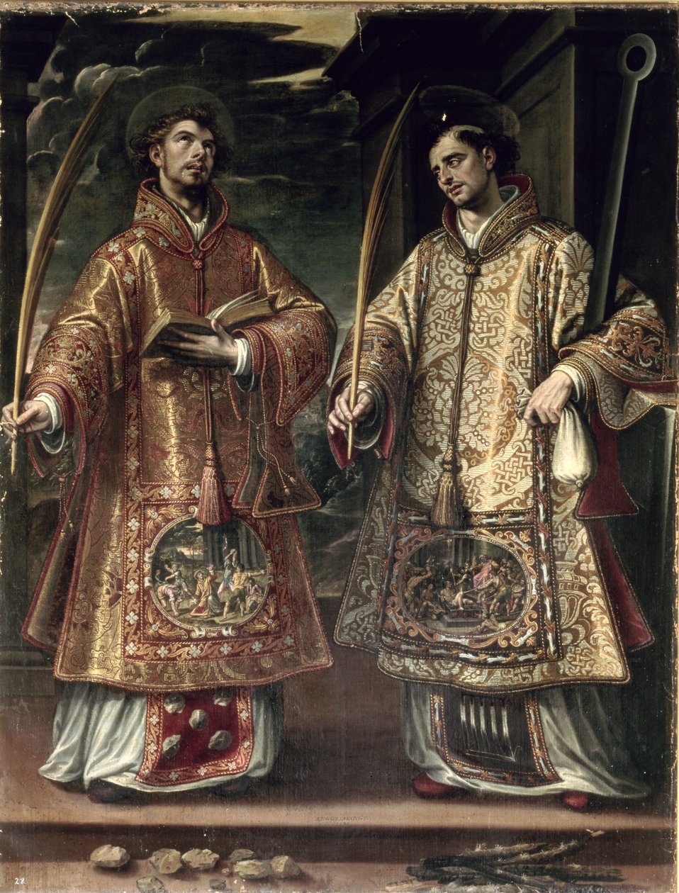 Szent Lőrinc és Szent István, 1580 alkotó: Alonso Sánchez Coello