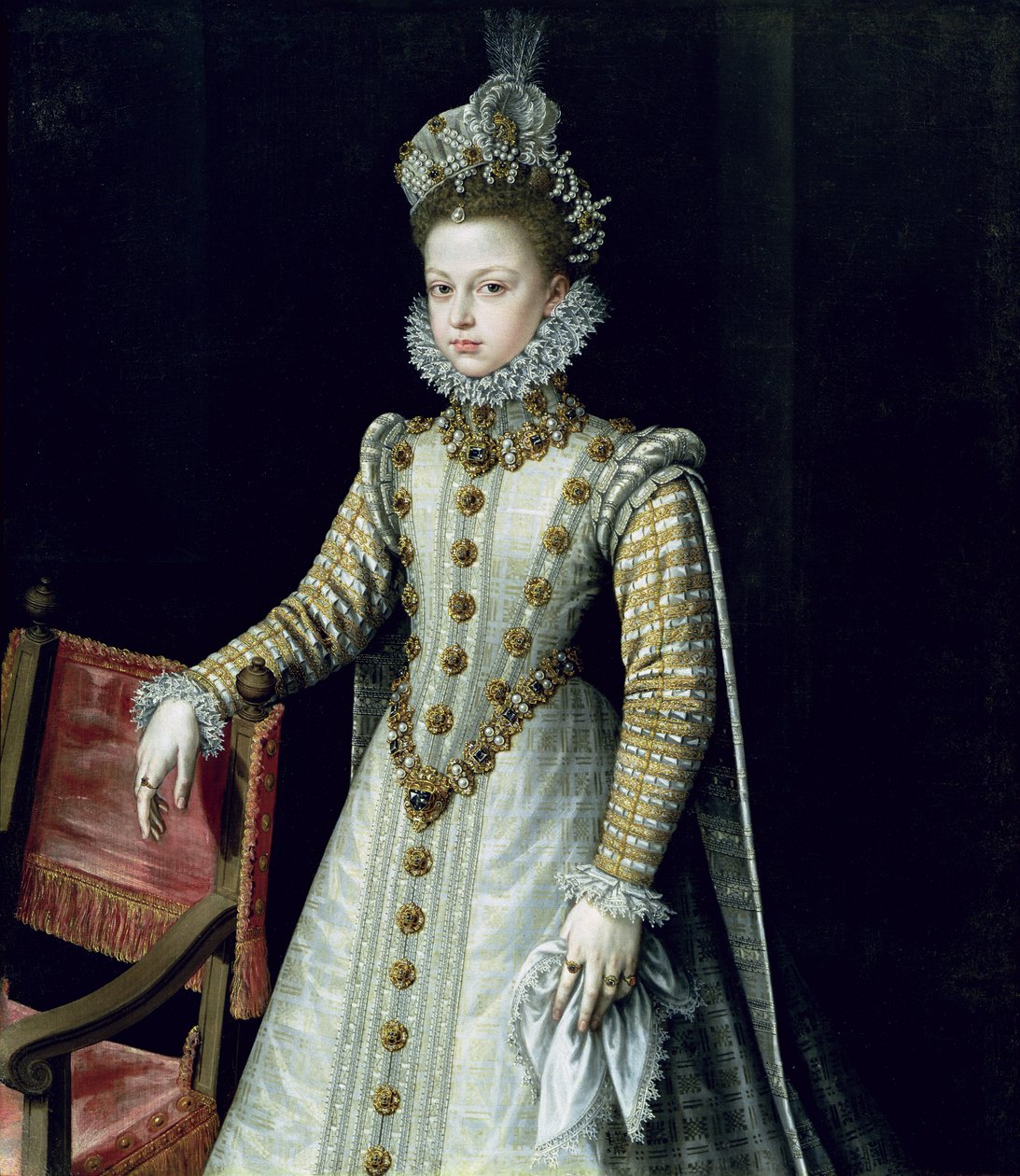 A csecsemő Isabel Clara Eugenie (1566-1633) 1579 alkotó: Alonso Sánchez Coello