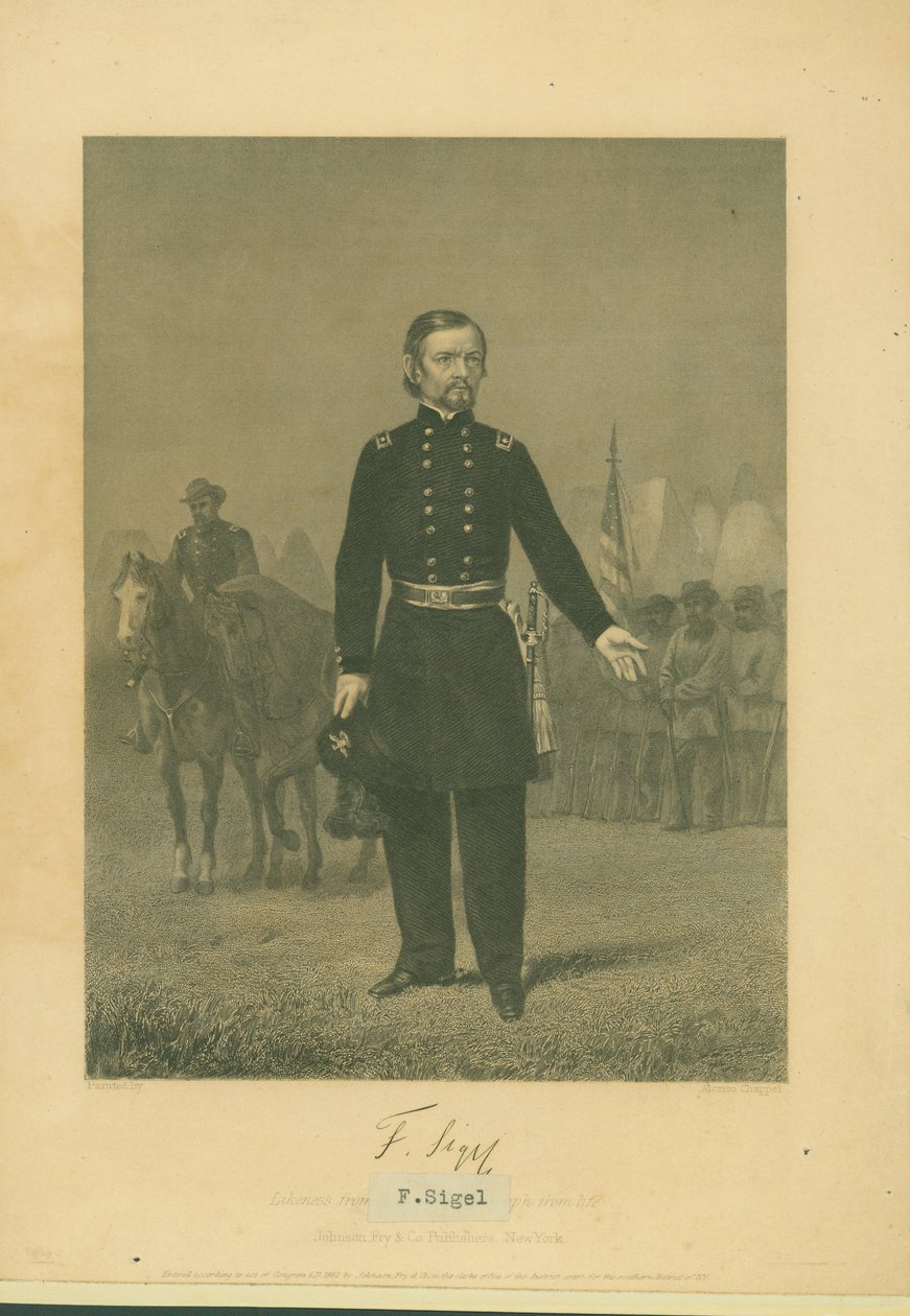 Franz Sigel, tábornok (Unió) alkotó: Alonzo Chappel