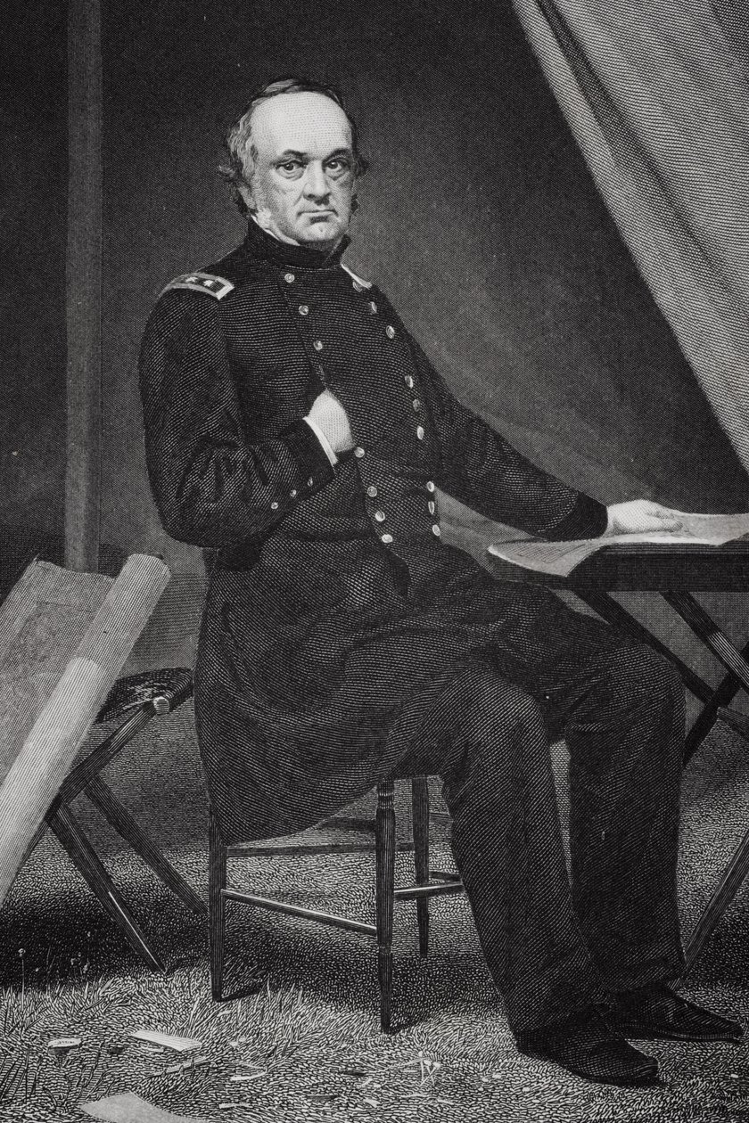 Henry Wager Halleck (1815-72) portréja alkotó: Alonzo Chappel