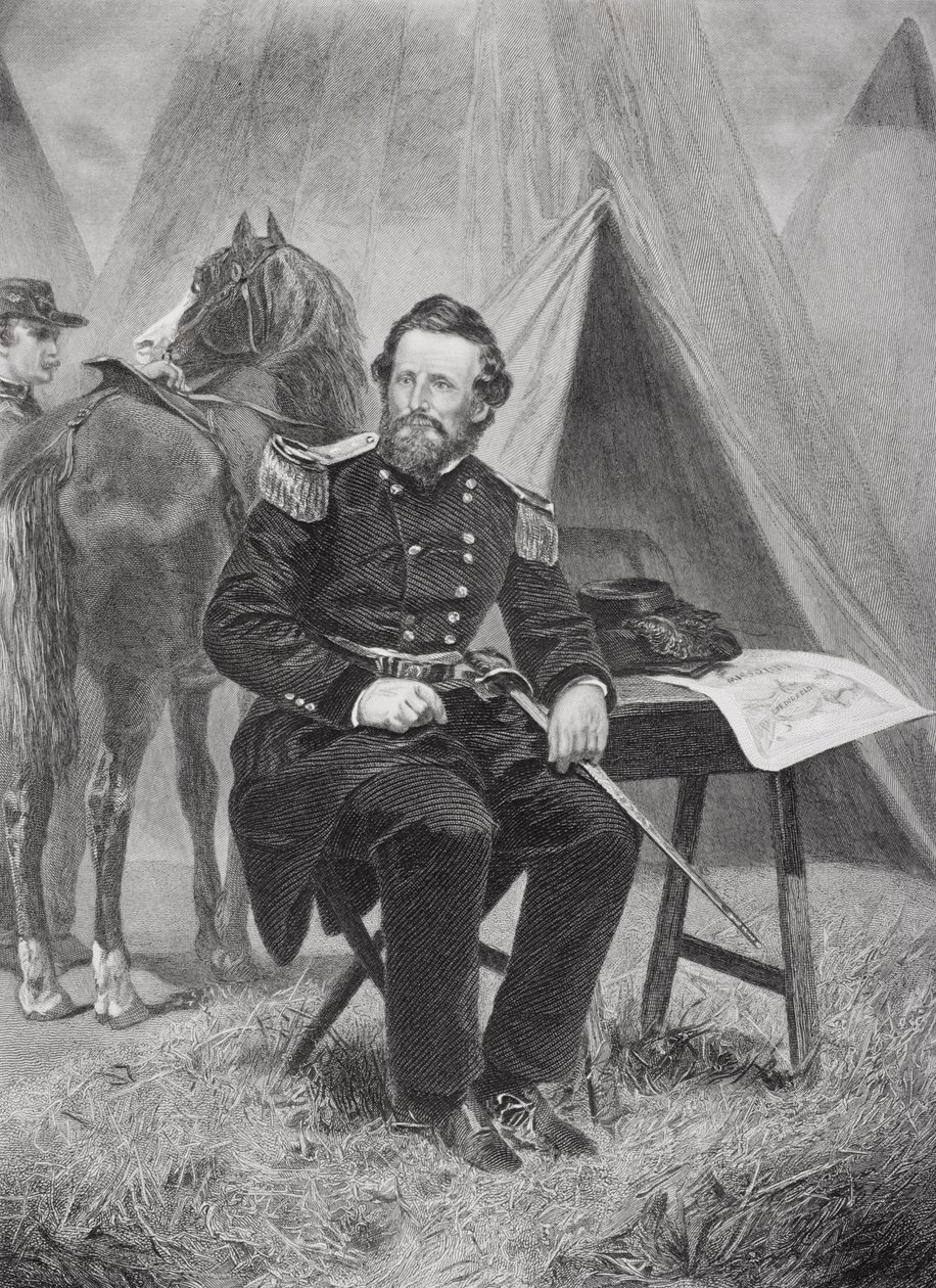 Nathaniel Lyon (1818-61) portréja (litho) alkotó: Alonzo Chappel