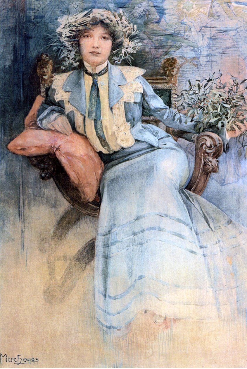 A művész felesége, 1903 (vászon wc) alkotó: Alphonse Mucha