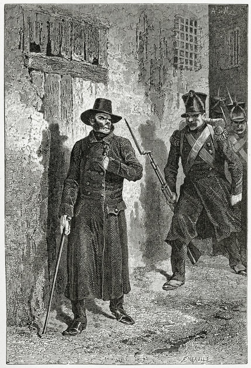 Illusztráció: Les Misérables, 19th Century (bw metszet) alkotó: Alphonse Marie de Neuville