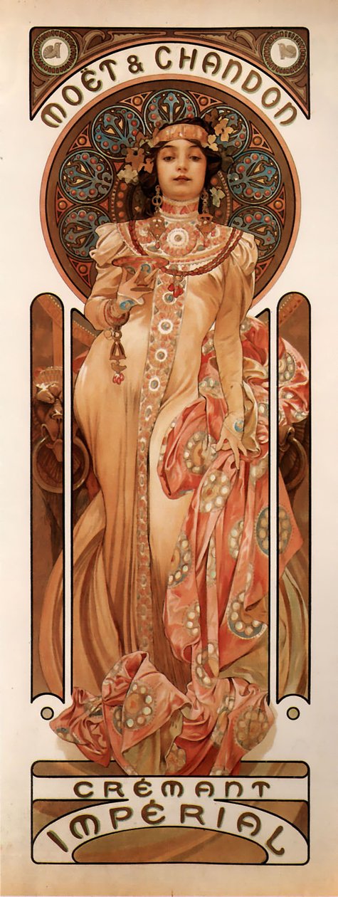 Moet & Chandon Cremant Imperialn alkotó: Alphonse Mucha