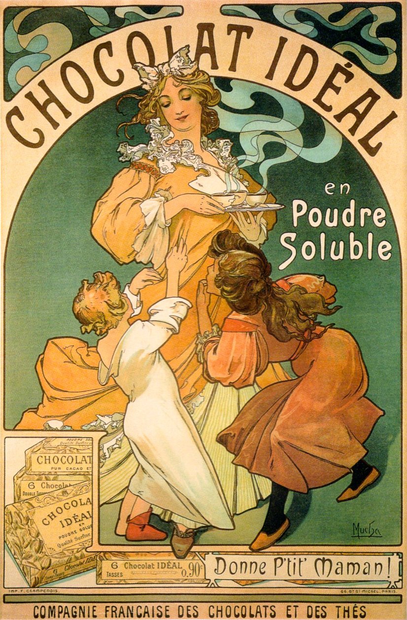 Csokoládé plakát alkotó: Alphonse Mucha