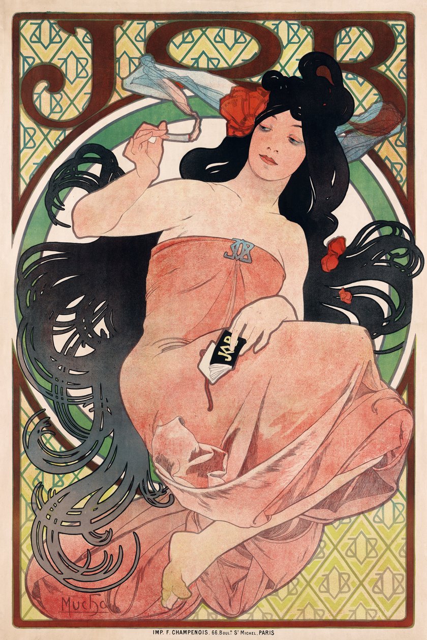 Cigaretta-papír alkotó: Alphonse Mucha