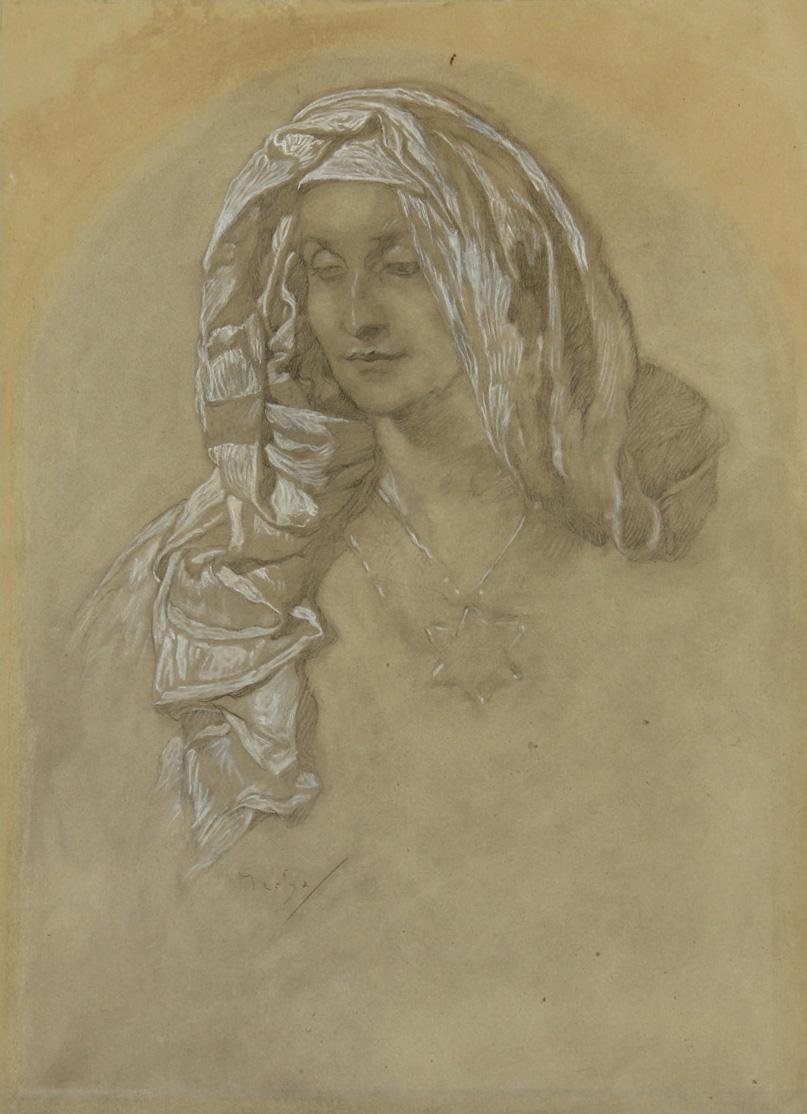Egy lány portréja alkotó: Alphonse Mucha