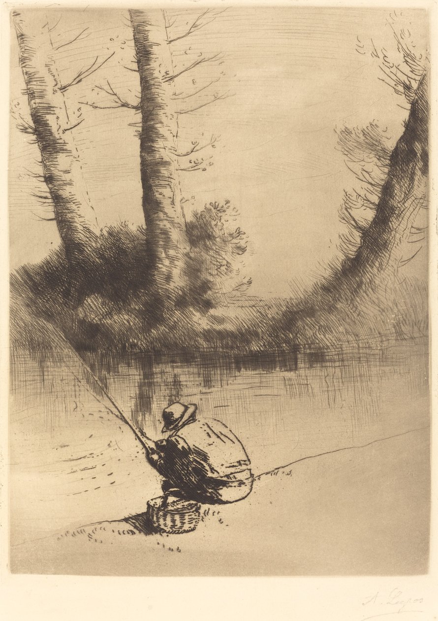 Horgász (horgász) alkotó: Alphonse Legros