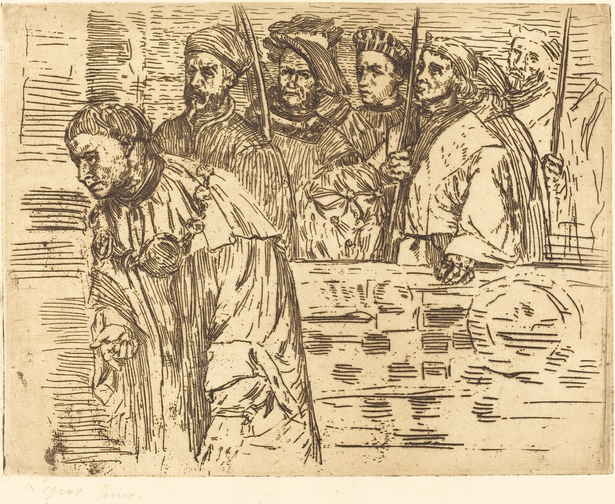 Íjászok (Les íjászok) alkotó: Alphonse Legros