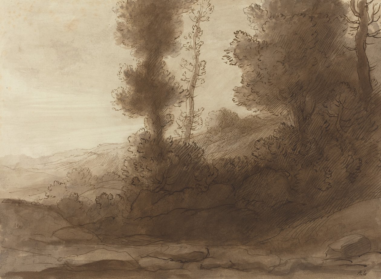 A hegy lábánál. alkotó: Alphonse Legros