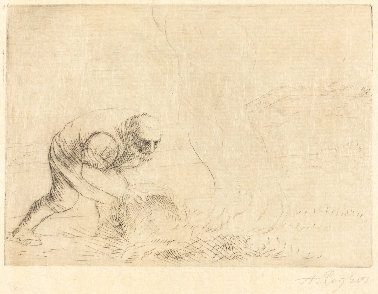 Égő fű A gyógynövényégető. alkotó: Alphonse Legros