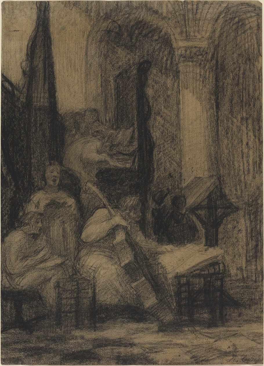 Egy spanyol templom kórusa. alkotó: Alphonse Legros