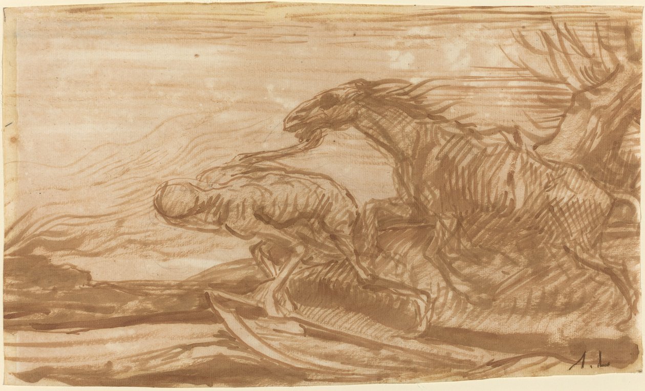 A Halál és annak lova. alkotó: Alphonse Legros