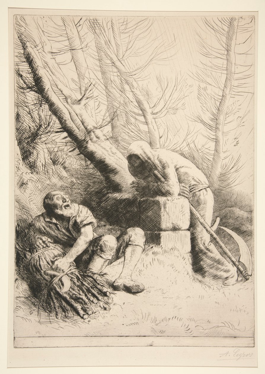 A Halál és a Favágó alkotó: Alphonse Legros