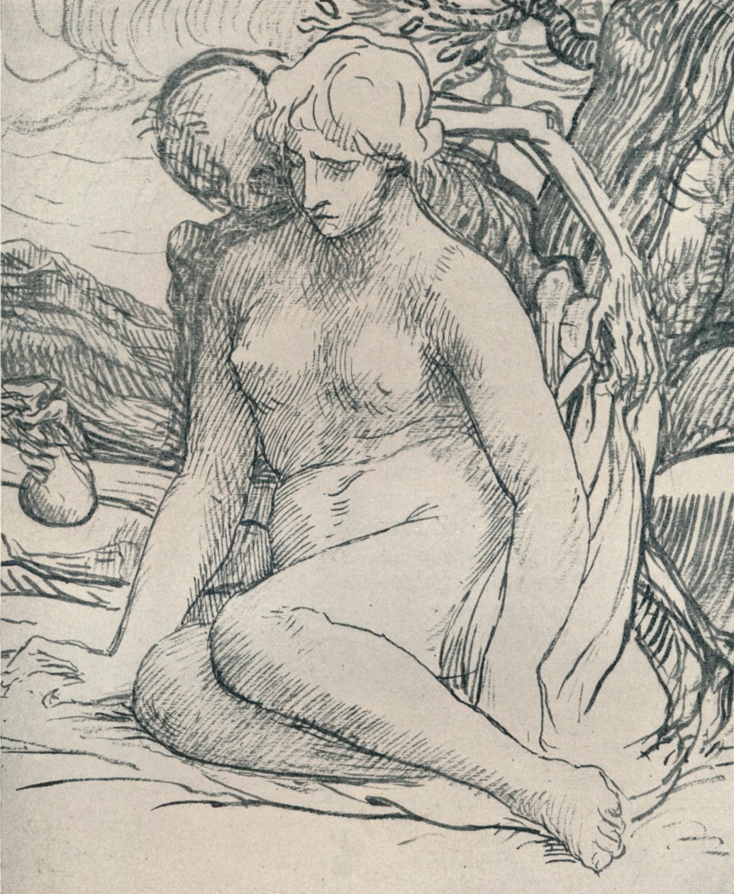 Death the Wooer, 1895, 1923 alkotó: Alphonse Legros