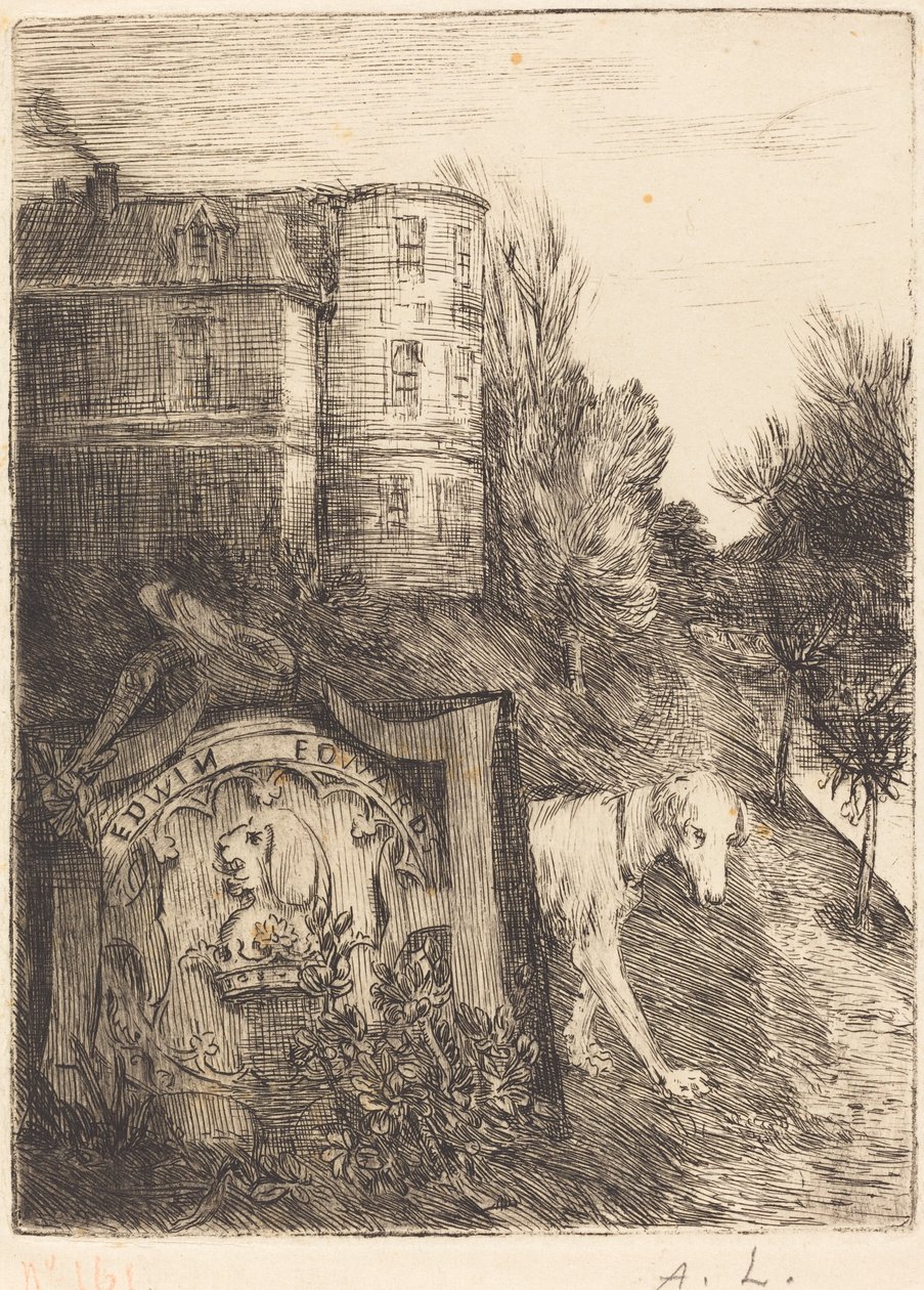 Ex-Libris Edwin Edwards alkotó: Alphonse Legros